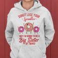 Big Sister Of Twins Baby Announcement Twin Girls Baby Reveal Women Hoodie