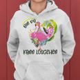 With Bin Da Kann Losgehen Flamingo With Cocktail Champagne Motif Gray Kapuzenpullover für Damen