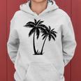 Black White Palm Trees Summer Sun Beach Men Women Hoodie