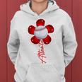 Cute Flower Atlanta Retro Baseball Lover Game Day Women Hoodie