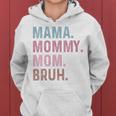 Damen Mama Mama Mama Bruh Lustigintage Groovy Muttertag Für Mama Mit-Ausschnitt Kapuzenpullover für Damen