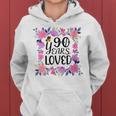 Floral 90Th Birthday Present 90 Years Loved Women Hoodie