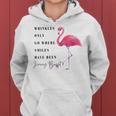 Flamingo Wrinkles Only Go Where Smiles Have Been Women Hoodie