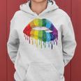 Gay Pride Equality Of Rainbow Drip Lip Biting Of Lgbt Women Hoodie