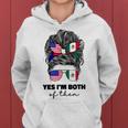 Half Mexican And American Mexico America Usa Flag Girl Women Women Hoodie