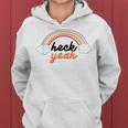 Heck Yeah Graphic Rainbow Women Hoodie