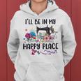 I'll Be In My Happy Place Sewing Machine Flower Quilting Women Hoodie