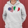 Italy Usa FlagHeart Italian American Love Women Hoodie