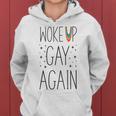 Lgbt Pride Rainbow Woke Up Gay Again Stars Women Hoodie