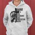 Man Of God Husband Dad Protector Hero Christian Father's Day Women Hoodie
