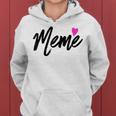 Meme With Pink Heart Grandmother Women Hoodie