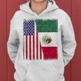 Mexico Independence Day Half Mexican American Flag Women Women Hoodie