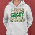 One Lucky Mama Groovy Retro Mama St Patrick's Day Women Hoodie