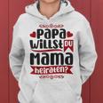 Papa Wollu Du Mama Heiraten Proposal Engagement Kapuzenpullover für Damen