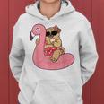 Pug Dog Bikini Pink Flamingo Float Ice CreamWomen Hoodie