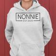 Retro Soon To Be Nonnie 2024 Nonnie Est 2024 Women Hoodie