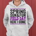 Spring Sun And Fun Quote For Teacher Field Day Pink Women Hoodie