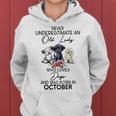 Never Underestimate An Old Lady Who Loves Dogs October Women Hoodie