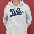 Wife Est 2024 Just Married Honeymoon Wife Wedding Couple Women Hoodie