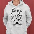 Women's Women's Lebe Liebe Lalle Trinking Slogan Wine S Kapuzenpullover für Damen