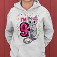 Youth Girls 9Th Birthday Outfit I'm 9 Years Old Cat Kitty Kitten Women Hoodie