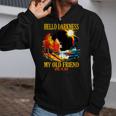 April 8 2024 Hello Darkness My Old Friend Eclipse Zip Up Hoodie