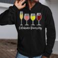 Celebrate Diversity Wine Alcohol Apparel Zip Up Hoodie