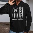 Coal Miner Usa Flag Patriotic Underground Mining Laborer Zip Up Hoodie