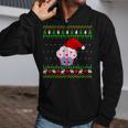 Cupcake Ugly Christmas Sweater Zip Up Hoodie