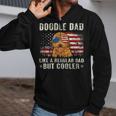 Doodle Dad Goldendoodle American Flag Fathers Day July 4Th Zip Up Hoodie