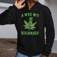 St Patricks Day A Wee Bit Highrish 420 Weed Marijuana Zip Up Hoodie