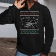 Helicopter Ugly Christmas Sweater Heli Pilot Zip Up Hoodie
