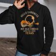 Hello Darkness My Old Friend Total Solar Eclipse 2024 Texas Zip Up Hoodie