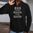 Jesus Is The Reason For The Season Christmas Stocking Zip Up Hoodie