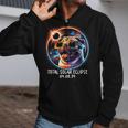 Solar Eclipse Pug Wearing Glasses Pet April 8 2024 Zip Up Hoodie