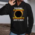 Total Solar Eclipse Twice In One Lifetime 2017 & 2024 Cosmic Zip Up Hoodie