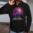 Vaporwave Total Solar Eclipse 2024 Turn Around Bright Eyes Zip Up Hoodie