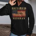 Veteran Vets Vintage American Flag Shirt Retired Army Veteran Day Veterans Zip Up Hoodie