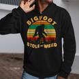 Vintage Bigfoot Stole My Weed 420 Marijuana Men Zip Up Hoodie