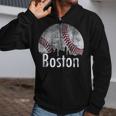 Vintage Boston Baseball Downtown Skyline Classic City Zip Up Hoodie