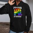 Vote Republican Gay Pride Flag Elephant Vintage Zip Up Hoodie