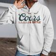 Cattle Rodeo Western Cowboy Zip Up Hoodie