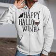 Happy Hallowine Wine Halloween Tee Zip Up Hoodie
