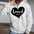 Loved Romans 58 Bible Verse Valentines Christian Zip Up Hoodie