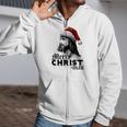 Merry Christmas Christian Jesus Christian Jesus Zip Up Hoodie