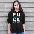 Fuck Ovarian Cancer Awareness Support Outfit Zip Up Hoodie