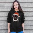 Pug Christmas Ugly Sweater For Pug Dog Lover Zip Up Hoodie