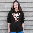 Goth Bunny Doll Lazy Halloween Costume Scary Creepy Gothic Zip Up Hoodie