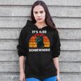 Get High With It's 420 Somewhere Cat Smoking High Zip Up Hoodie
