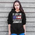 If Lost Or Drunk Please Return To Jennifer 4Th Of July Zip Up Hoodie